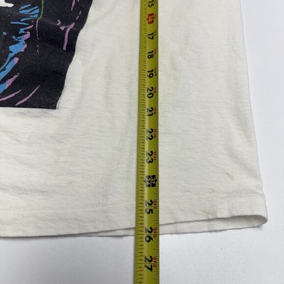 Vintage Eric Clapton Journeyman Tour T Shirt Mens S/M White Tour Tee - Picture 9 of 9